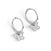 Anti-Tarnish Rhodium Plated 925 Sterling Silver Hoop Earrings ZU9155-2-1