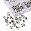 120Pcs 6 Style Tibetan Style Alloy Flower Beads TIBE-YW0001-26-3