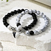 2Pcs Alloy Magnetic Heart Charm Bracelets FS-WGCA466-04-1