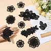 30Pcs 10 Style Flower/Leaf Organza Embroidery Sew on Appliques PATC-GF0001-28-3