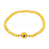 Glass & Brass Beads Stretch Bracelets IC9410-5-1
