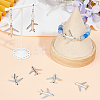 8Pcs Brass Micro Pave Cubic Zirconia Airliner Beads ZIRC-BBC0003-54P-4