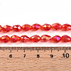 Transparent Electroplate Glass Beads Strands EGLA-N013-T6mm-B29-4