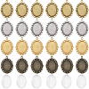 DIY Blank Oval Dome Pendant Making Kit DIY-SC0023-72-1