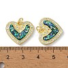 Brass Micro Pave Cubic Zirconia Pendants KK-A197-07G-3