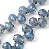 Electroplate Glass Beads Strands EGLA-D030-17L-1