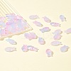 50Pcs Transparent Spray Painted Glass Beads GLAA-FS0002-06G-9