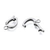 304 Stainless Steel Fold Over Clasps STAS-H233-05P-2