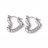 Non-Tarnish 304 Stainless Steel Heart Hoop Earrings for Women EJEW-G314-13P-1
