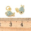 Brass Micro Pave Cubic Zirconia Pendants KK-U056-19G-3