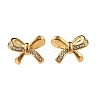 304 Stainless Steel Micro Pave Clear Cubic Zirconia Stud Earrings EJEW-I318-01G-03-4