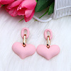 Heart Acrylic Dangle Stud Earrings FS-WG6C9EC-02-1