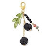 Silicone Rose Pendant Decorations HJEW-JM02590-03-2