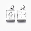 Non-Tarnish 304 Stainless Steel Pendants X-STAS-R112-002-2