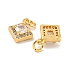 Brass Micro Pave Clear Cubic Zirconia Pendants KK-P275-32B-G-2