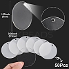 50Pcs Transparent Acrylic Disc Big Pendants TACR-YW0003-12-3