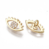 Brass Micro Pave Cubic Zirconia Charms KK-T038-387G-2
