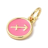 Real 18K Gold Plated Brass Enamel Charms KK-L216-001G-C04-2