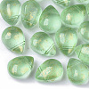 Transparent Spray Painted Glass Beads GLAA-T017-01-M-2