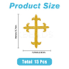 Polyester Metallic Thread Embroidery Applique Patch LS-PATC-WH0005-19-2