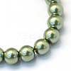 Baking Painted Pearlized Glass Pearl Round Bead Strands HY-Q003-6mm-49-2