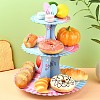 3-Tier Paper Cake Display Stand AJEW-CJ0001-52-6