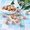 Natural Undyed Beech Beads WOOD-BT0001-04-17
