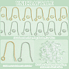 60Pcs 2 Color 316 Stainless Steel Earring Hooks STAS-UN0051-26-5