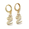Brass Clear Cubic Zirconia Hoop Earrings EJEW-M045-01Z-1