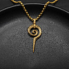 304 Stainless Steel Vintage Spiral Pendant Necklaces for Men FS-WGF8781-02-2