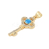 Brass Micro Pave Cubic Zirconia Pendants KK-I723-49D-G-2