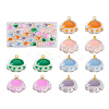  36Pcs 6 Colors Transparent Glass Pendants FIND-TA0002-04-20