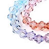 Gradient Color Baking Paint Glass Bead Strands DGLA-A039-T6mm-A015-3