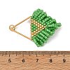 304 Stainless Steel & Glass Seed Beads Fringe Pendants PALLOY-MZ01427-02-3