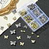91Pcs 6 Styles Tibetan Style Alloy Butterfly Beads FIND-YW0004-92-3