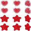 12Pcs 2 Style Resin Beads for Valentine's Day RESI-FH0001-26-1