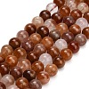 Natural Red Hematoid Quartz Beads Strands G-G475-A01-8mm-2