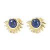 Natural Lapis Lazuli Stud Earrings EJEW-K288-01G-05-1