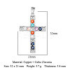 Brass Micro Pave Colorful Cubic Zirconia Pendants ZIRC-OY006-01P-2