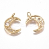 Brass Micro Pave Cubic Zirconia Pendants ZIRC-G168-26G-2