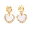 Brass Micro Pave Clear Cubic Zirconia European Charms KK-Z140-26G-1