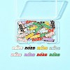 48Pcs 8 Colors Alloy Enamel Pendants ENAM-FS0002-41-8