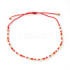 Glass Seed Bead Braided Bead Bracelets XN3042-9-1