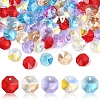 75Pcs 5 Colors Electroplate Glass Links Connectors EGLA-YW0005-08-1