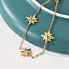 304 Stainless Steel Star Link Bracelets BJEW-Q051-05G-4