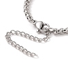 Tarnish Resistant 304 Stainless Steel Sailor's Knot Charm Bracelet with Box Chains LS-BJEW-P282-01P-3