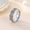 Retro 201 Stainless Steel Enamel Finger Rings for Men FS-WG366A7-07-1