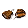 Natural Tiger Eye Pendants G-T138-208I-2