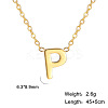 201 Stainless Steel Initial Pendant Necklaces FS-WG78A3B-16-1