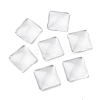 Transparent Clear Glass Square Cabochons X-GGLA-A001-15mm-4